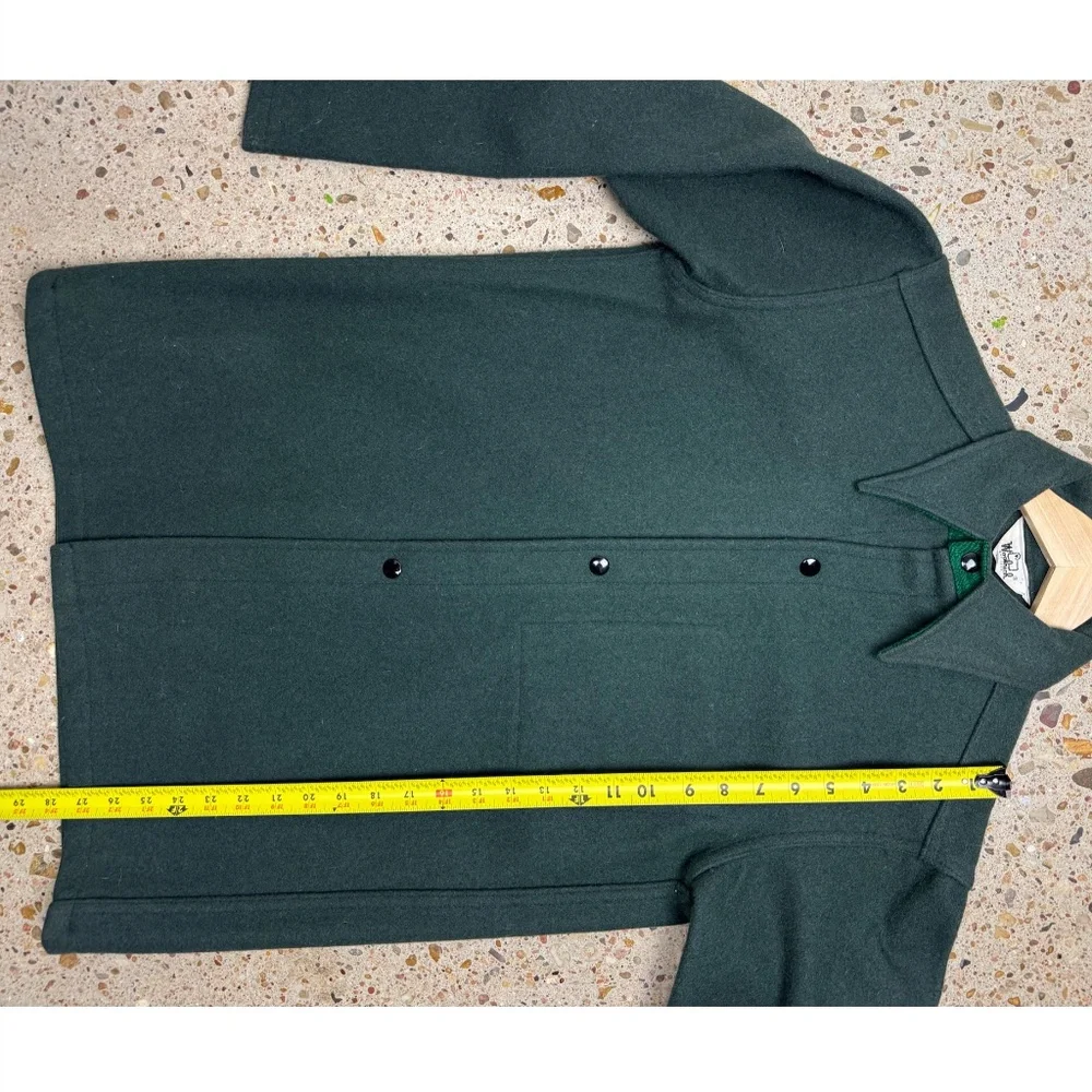 Vintage 70's Woolrich Green Work Jacket - 100% Wool - Minimalist Workwear - Picture 10 of 10